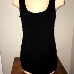 Grace black tiered top